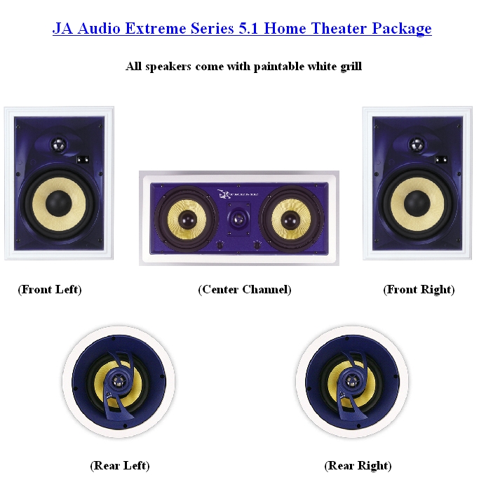 Ja Audio Extreme 5 1 In Wall In Ceiling Theater Package Ja Ex5htp