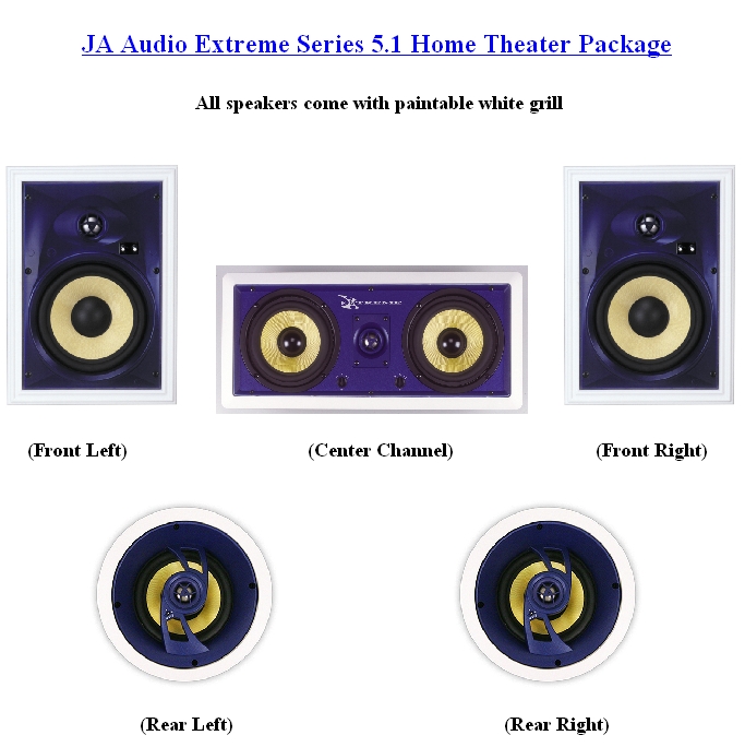 JA Audio Extreme 5.1 In-Wall In-Ceiling Theater Package - Click Image to Close