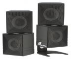 JA Audio 2" Diamond Cube Surround Sound Speakers - Black