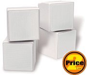 JA Audio Mini Cube Surround Sound Speakers - White